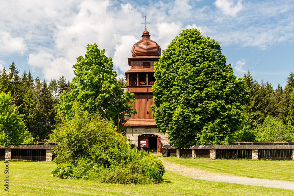 All wooden church Svaty Kriz in Slovakia