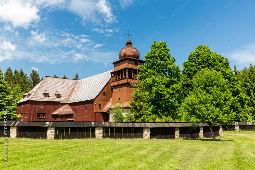 Obraz premium All wooden church Svaty Kriz in Slovakia