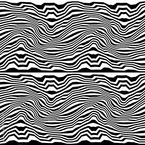 Vector hipster abstract geometry trippy pattern with stripes , black and white seamless geometric background, subtle pillow and bad sheet print, creative art deco, simple wood texture, modern design