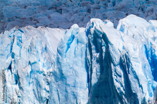 Detail of Perito Moreno glacier in National Park Los Glaciares, Argentina