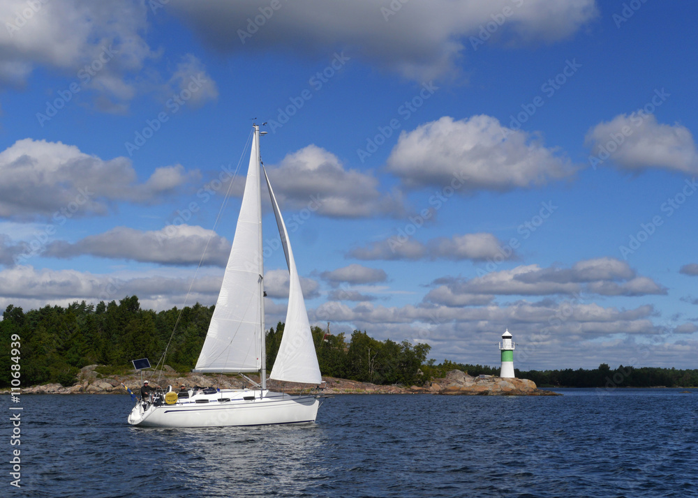 Fototapeta premium Segelyacht vor Kapellskär