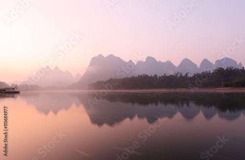 Photography Sunrise at Li River, Xingping, Guilin, China