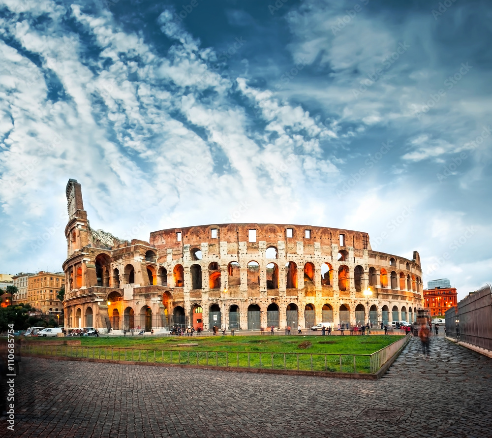Colosseum is one of Rome's most popular tourist attractions, Italy