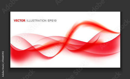 Abstract Colored Wave Card Set Background. Vector Illustration