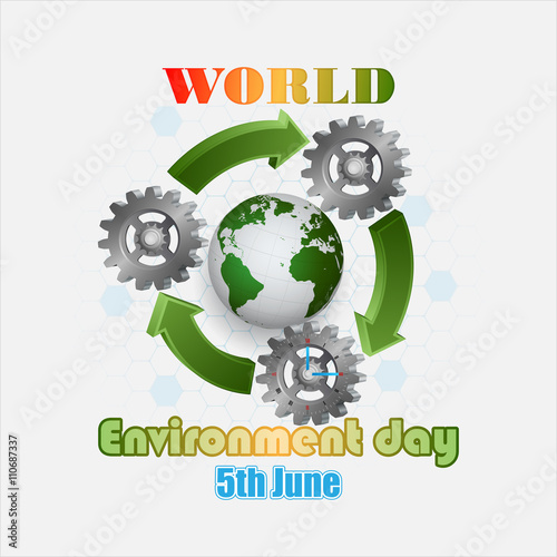 Abstract, design, background for the environment with World environment day event