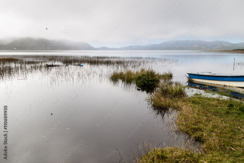 Cucao lake in Chiloe national park, Chile