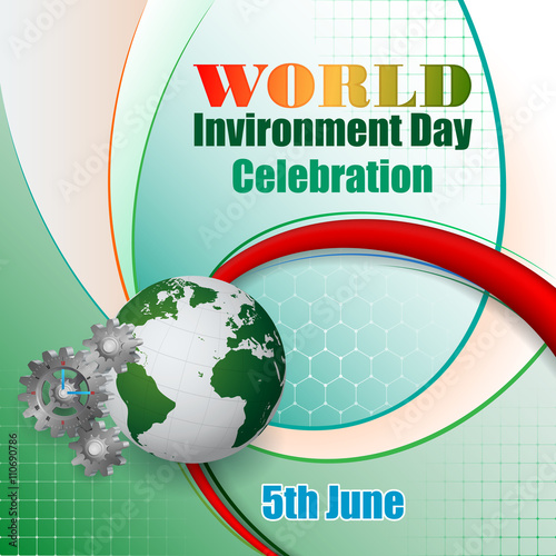 Abstract, design, background for the Environment with World environment day event