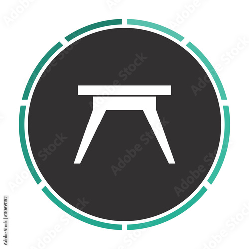 Camping table computer symbol