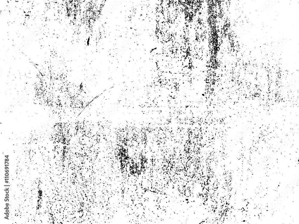 Scratched paper texture. Distressed cardboard texture. Black and white colored grunge background. Wrinkled paper texture overlay. Abstract background. Vector illustration