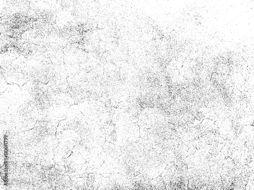 Scratched paper texture. Distressed cardboard texture. Black and white colored grunge background. Wrinkled paper texture overlay. Abstract background. Vector illustration