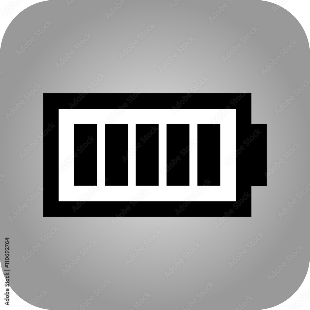 Symbol battery black and white icon - vector, flat design. Eps 10 Symbol battery black and white icon - vector, flat design. Eps 10