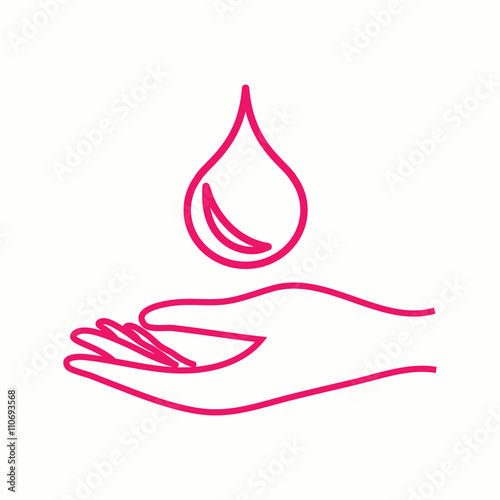 hand care cosmetic pink icon