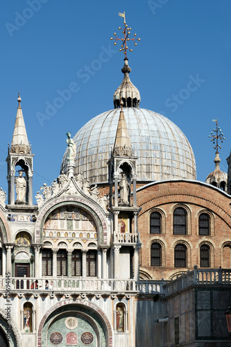 Partial view of Saint Marks Basilica Venice
