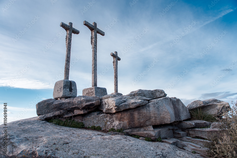 stone cross with sky background dusk cloudy stone cross with sky background dusk cloudy