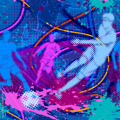 Abstract wallpaper with soccer player