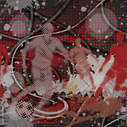 Abstract wallpaper with soccer player