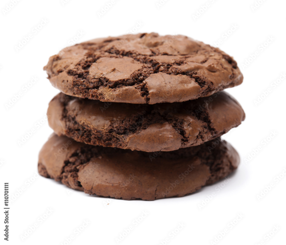 chocolate cookies isolated