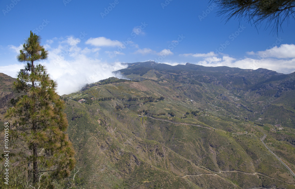 Naklejka premium Gran Canaria, Caldera de Tejeda in May