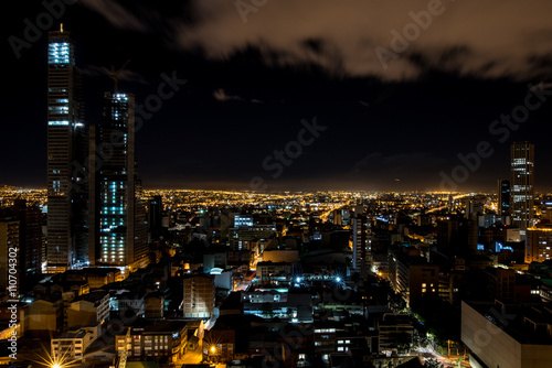 Wallpaper Mural Skyline of Bogota in Colombia at night Torontodigital.ca