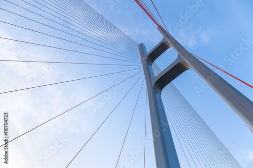 the cable stayed bridge closeup © chungking