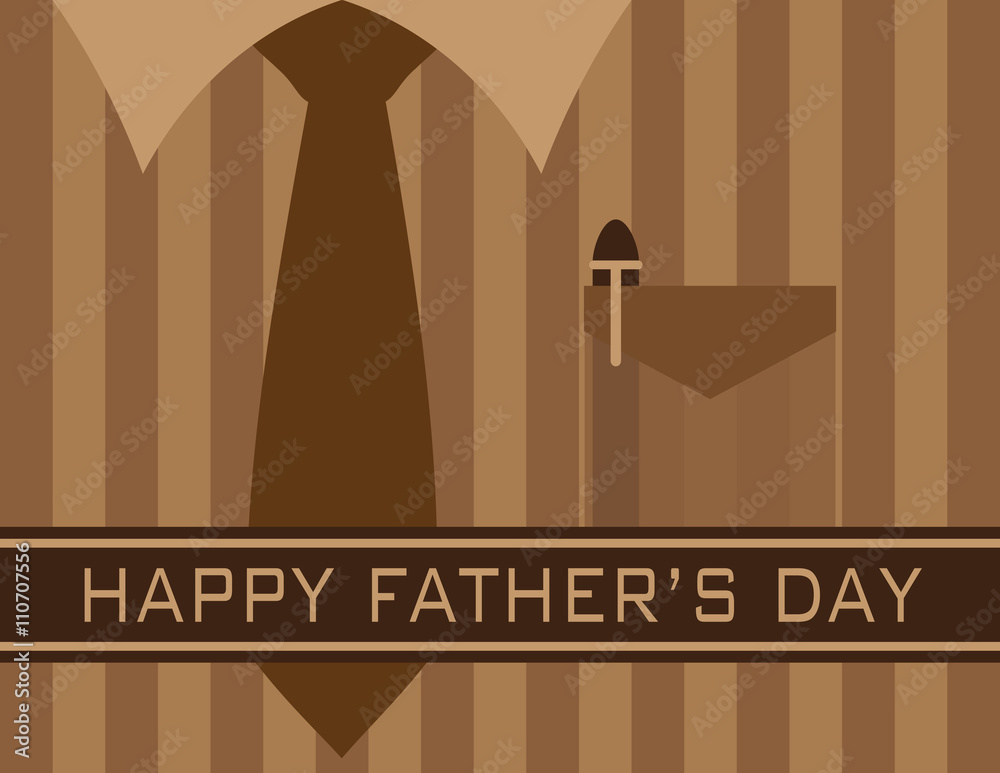 Happy Fathers Day Shirt Tie Vector Illustration Stock Vector | Adobe Stock