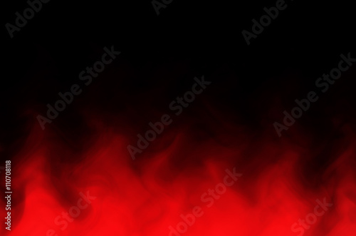 red smoke on the black background