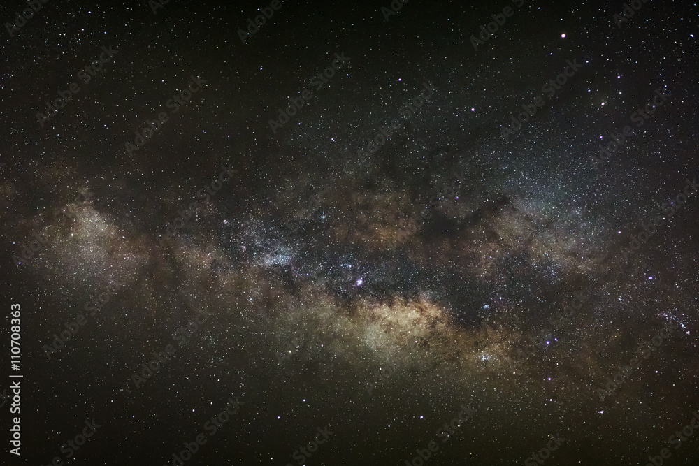 Fototapeta premium Core of Milky Way. Galactic center of the milky way, Long exposu