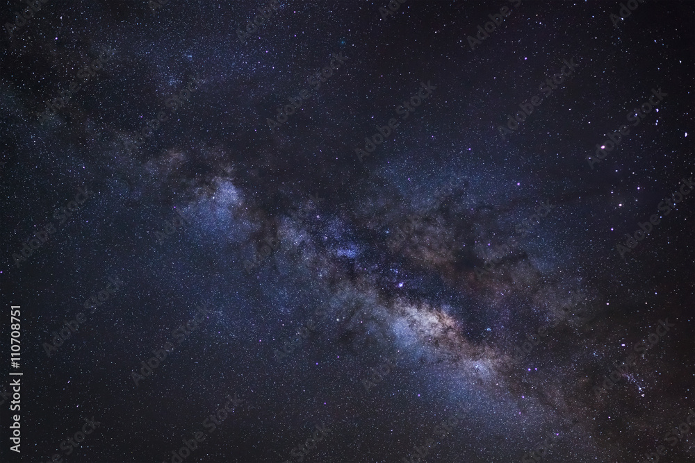 milky way galaxy, Long exposure photograph,with grain,high resol