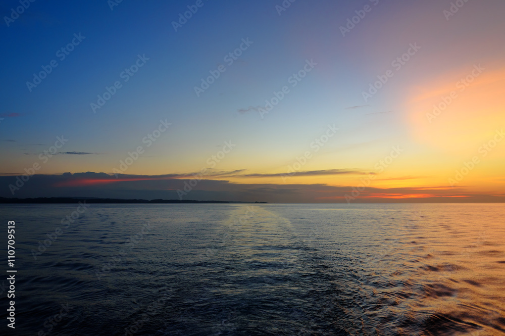Beautiful sunset at the equator Beautiful sunset at the equator