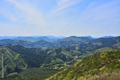 大佐山展望台から見た中国山地