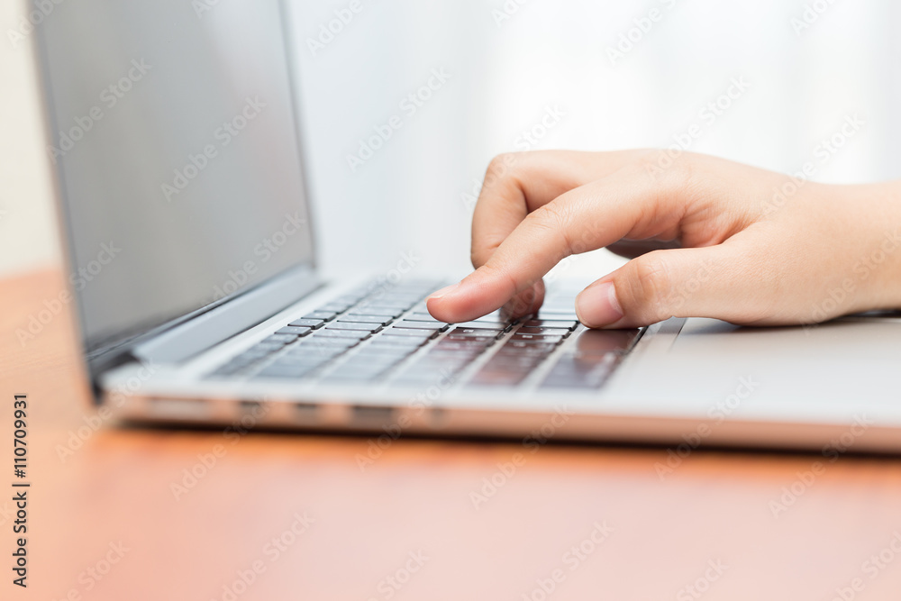 Hand on computer keyboard for business concept background (Select focus) Hand on computer keyboard for business concept background (Select focus)