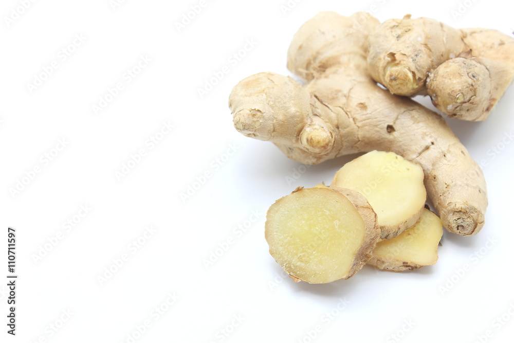 Ginger root isolated on white background Ginger root isolated on white background