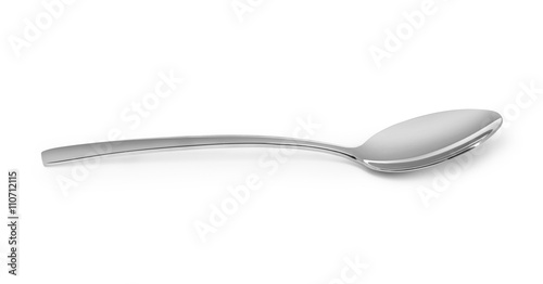 metal spoon isolated on white background