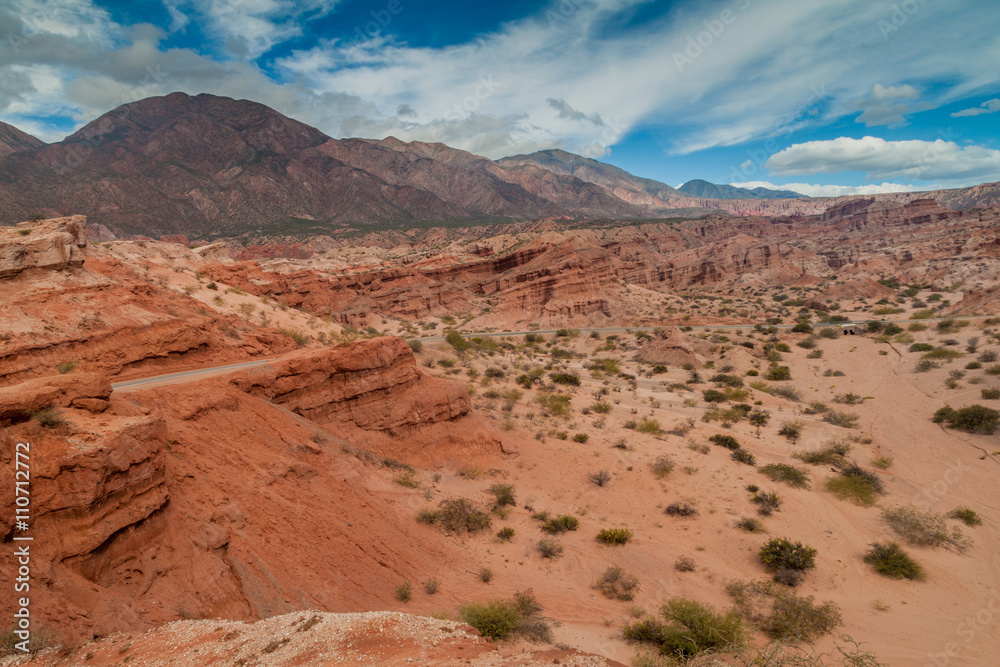 Naklejka premium Rock formations in Quebrada de Cafayate valley, Argentina