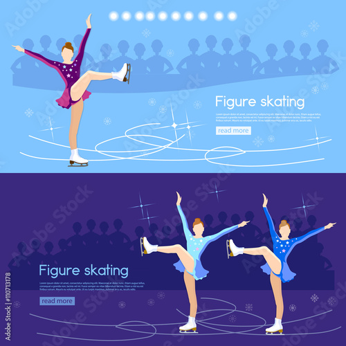 Figure skating banner ice dancing winter sport