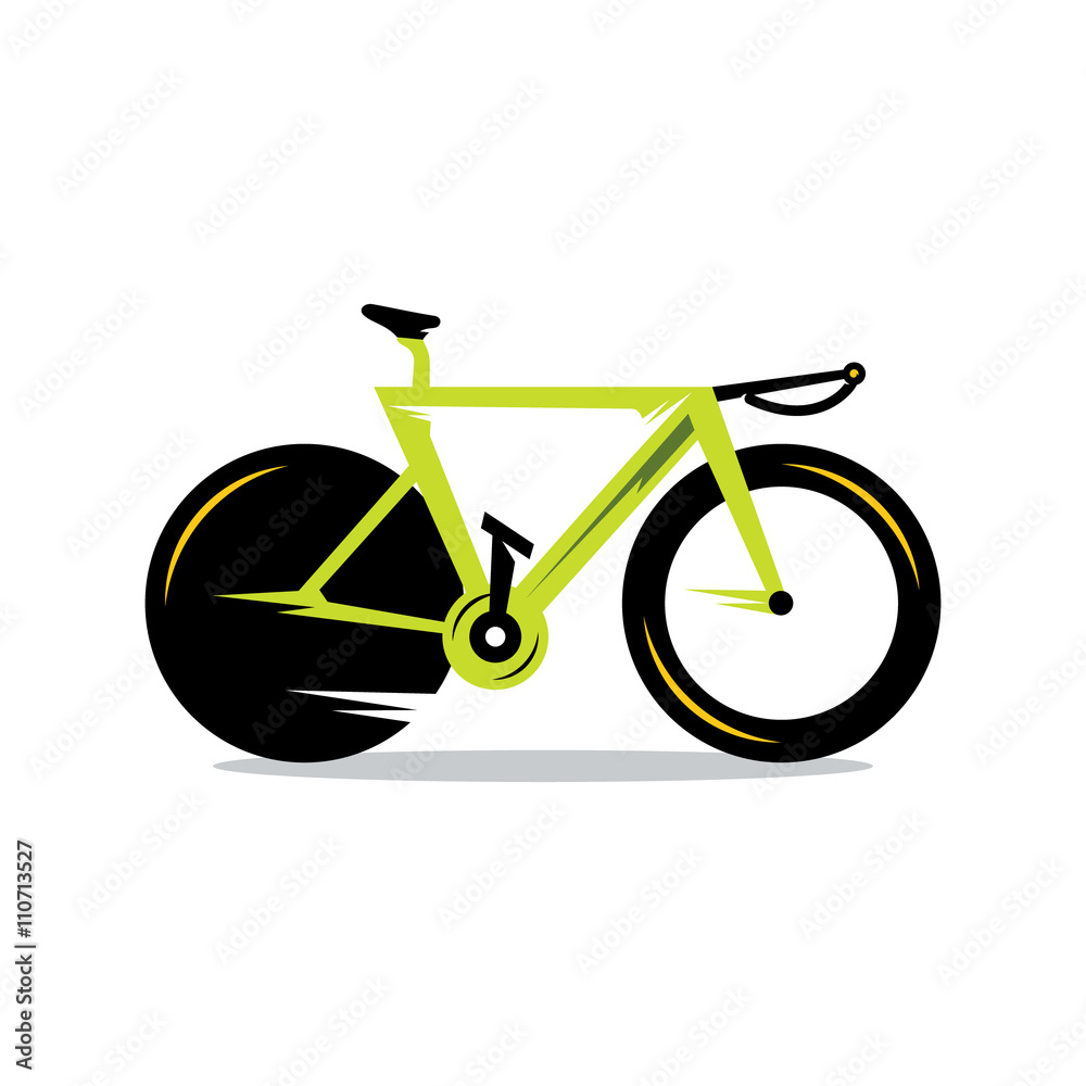 Fototapeta premium Vector Bicycle Cartoon Illustration.