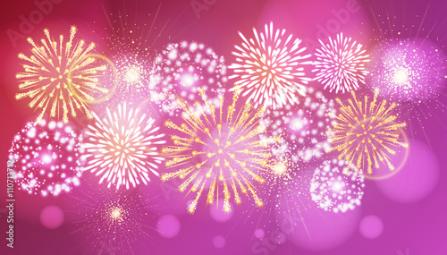 Vector holiday fireworks