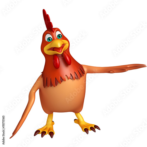 pointing Hen cartoon character photo