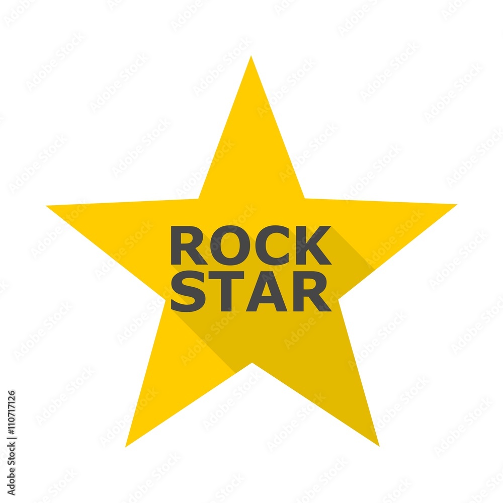 Rock star design, icon with long shadow Rock star design, icon with long shadow