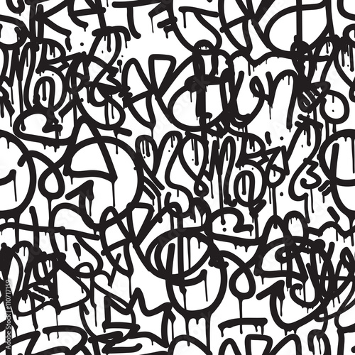 Graffiti background seamless pattern