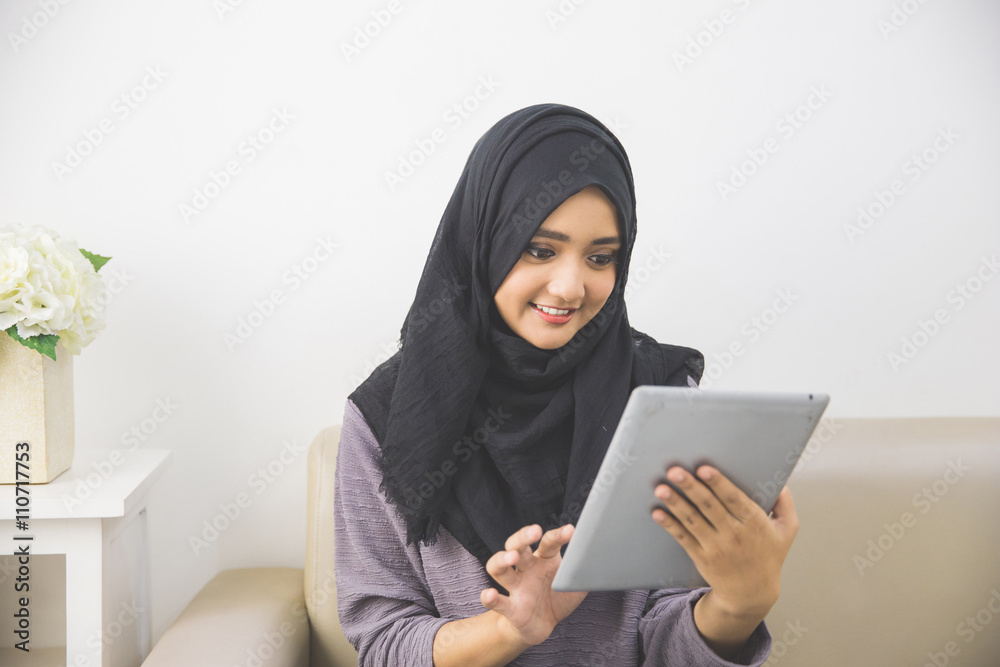 Beautiful asian girl with tablet computer Beautiful asian girl with tablet computer