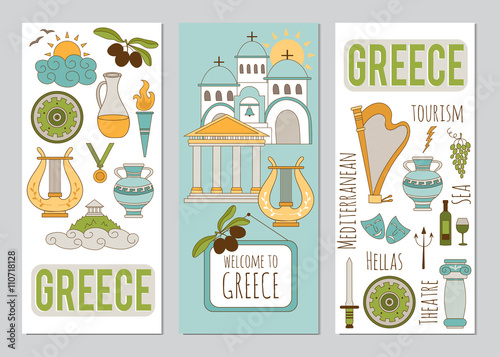 Greece set of banners