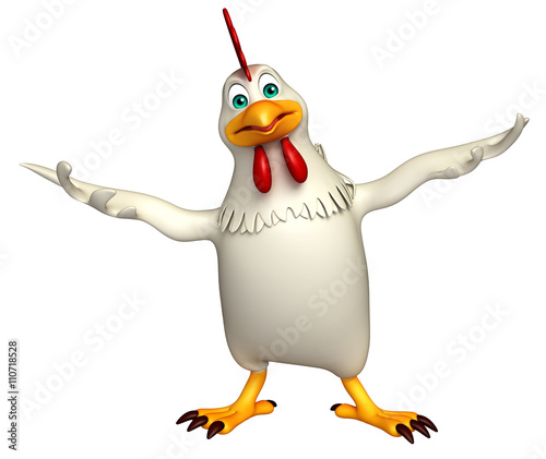 funny Hen cartoon character photo