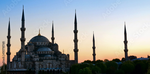 Sultan Ahmed Mosque known as the Blue Mosque, in Istanbul. Turke photo