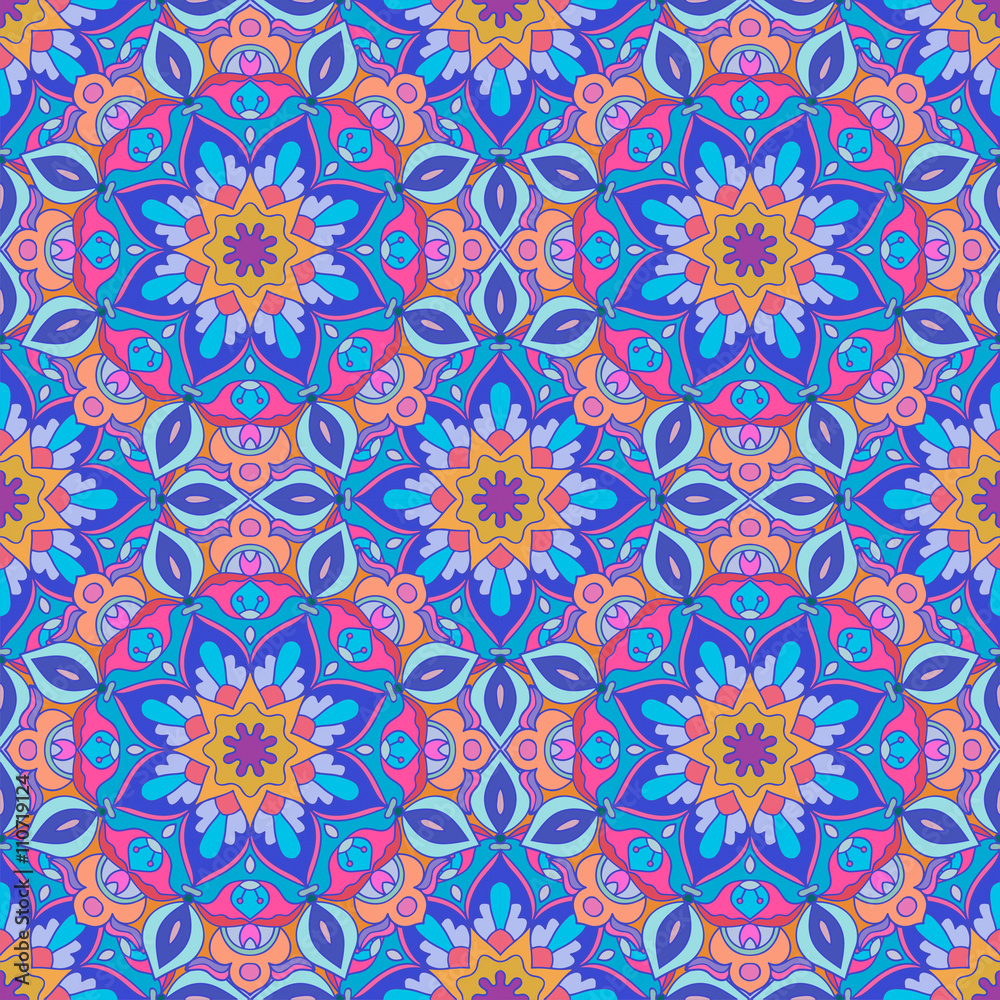 Seamless pattern. Decorative pattern in beautiful colors. Vector illustration
