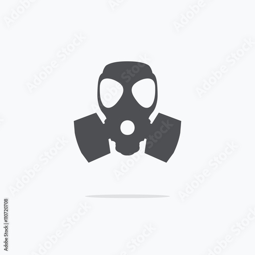 Respirator icon. Gas mask icon. Vector illustration.