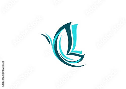 Fototapeta Naklejka Na Ścianę i Meble -  butterfly, logo, butterfly beauty spa concept symbol icon vector design