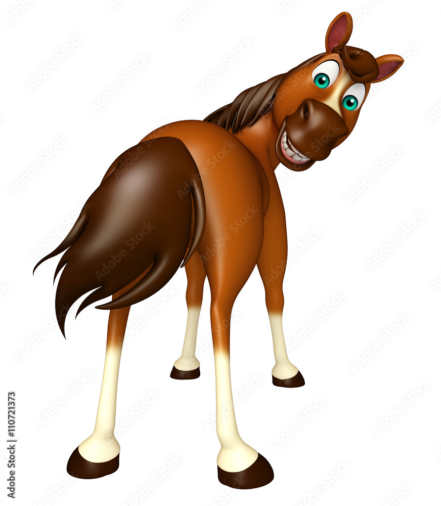 funny Horse cartoon character Stock Illustration | Adobe Stock