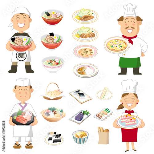 Cooks/ 調理師と料理