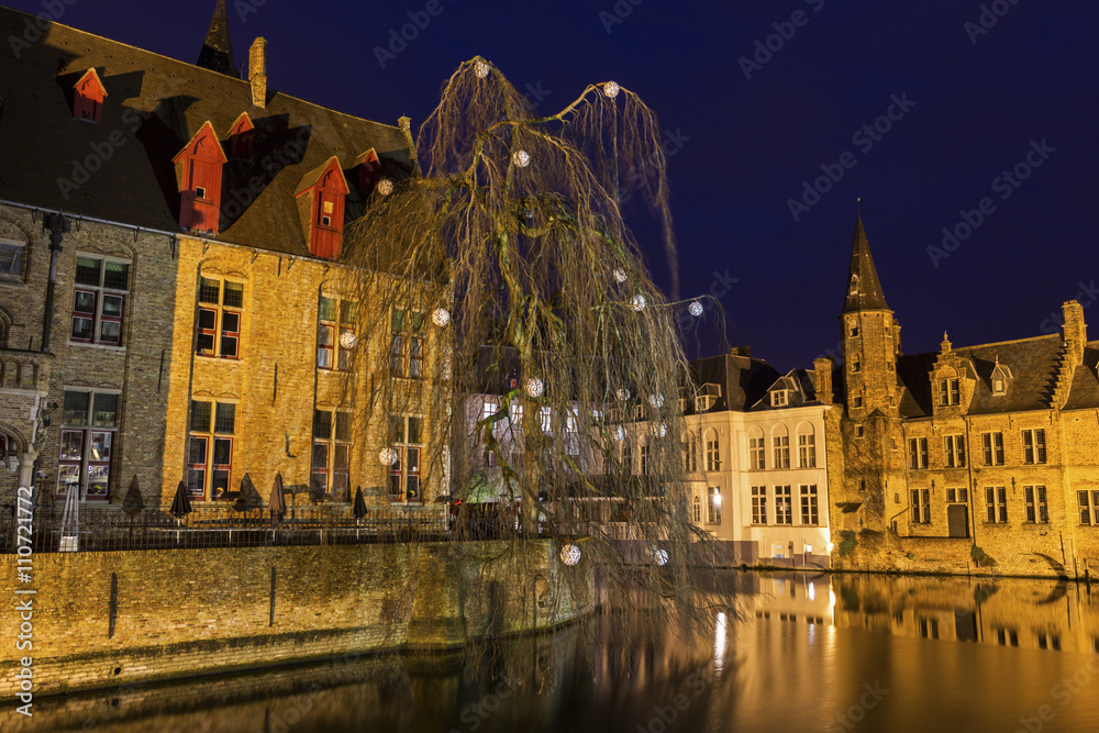 A canal in Bruges in Belgium